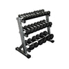 1kg - 15kg (12 pair) Rubber Hex Dumbbell Set with 3 Tier Rack (Package Price)