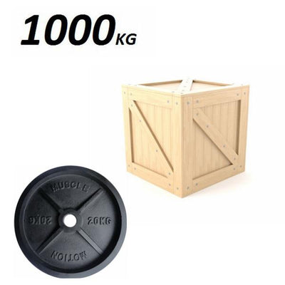 1000kg of 20KG Olympic Cast Iron Machined Weight Plates (Package Price)