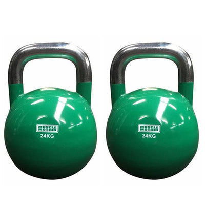 Pair of 24kg Competition Kettlebells - Green (PACKAGE PRICE)