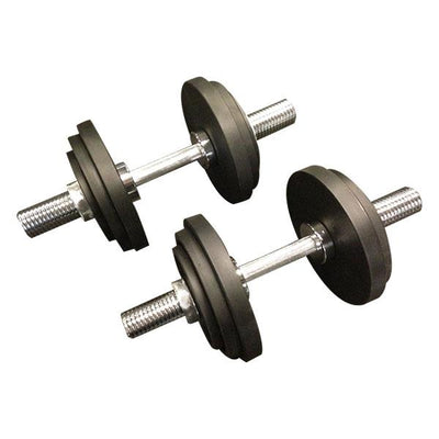 47kg Cast Iron Adjustable Spin Lock Olympic Dumbbell Set (Package Price)