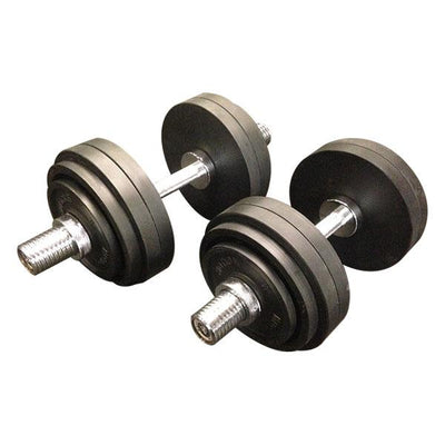 67kg Cast Iron Adjustable Spin Lock Olympic Dumbbell Set (Package Price)