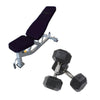 Package Deal 17 - Adjustable bench and five pairs of rubber hex dumbbells - 5kg  7.5kg 10kg 12.5kg and 15kg (Package price)