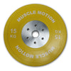 Pair of 15kg Elite Bumper Plates - Yellow (SALE ITEM)