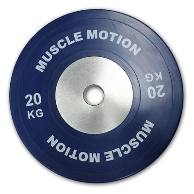 Pair of 20kg Elite Bumper Plates - Blue (SALE ITEM)