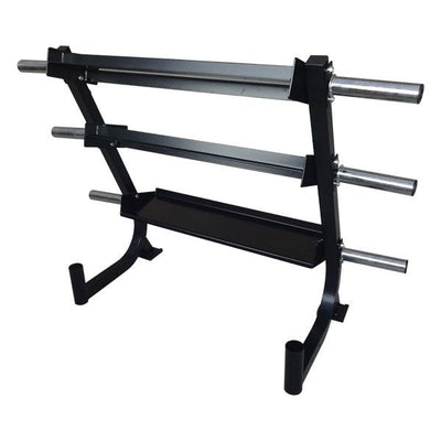 All in One 3 tier rack for dumbbell kettlebbell weight bar