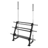 All in One 3 tier rack for dumbbell kettlebbell weight bar