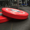 Pair of 25kg Elite Bumper Plates - Red (SALE ITEM)