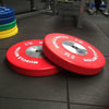 Pair of 25kg Elite Bumper Plates - Red (SALE ITEM)