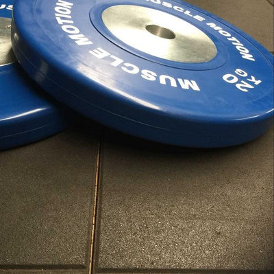 Pair of 20kg Elite Bumper Plates - Blue (SALE ITEM)