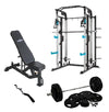 3 in 1 functional trainer - smith - rack with weights  barbell & bench combo (package price)