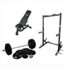 Package Deal_Half Rack  Flat to Incline Bench  Olympic Bar and 105kg Olympic Weights (Package price)