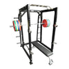 Package Deal 8 - Commercial Power Rack  Commercial Flat Bench  Needle Bearing Barbell and 150kg Coloured Bumper Plates (Package price)