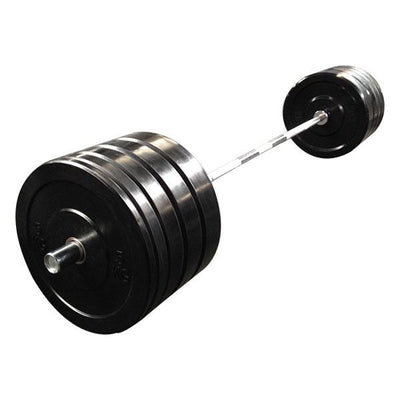 150kg Budget Black Bumper Plate Set (Package Price)