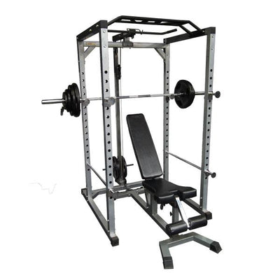 Package Deal 1 - Power Rack with High Low Pulley  Asfid Bench  Olympic Bar and 145kg Olympic Weights (Package price)