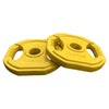 Pair of 1.25kg Rubber Coated Standard Weight Plates - Yellow