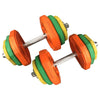 40kg Rubber Coloured  Adjustable Standard Dumbbell Set (Package Price)