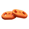 Pair of 5kg Rubber Coated Standard Weight Plates - Orange