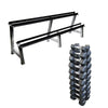 10kg - 40kg (10 pair) Rubber Hex Dumbbell Set with 2 tier rack (Package Price)