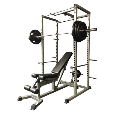 Package Deal 22 - PR1004 Power Rack with High Low Pulley  ASFID Super FID Bench  220cm Olympic Barbell and 107.5kg Olympic Rubber Weight Plates (Package price)