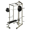 Package Deal 21 - PR1004 Power Rack with High Low Pulley  FBEV Flat Bench  Standard 7ft Barbell and 105kg Standard Rubber Weight Plates (Package price)