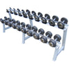 Prostyle Hammertone Fixed Dumbbell Set  2.5kg to 25kg - 10 Pairs including Rack (Package price)