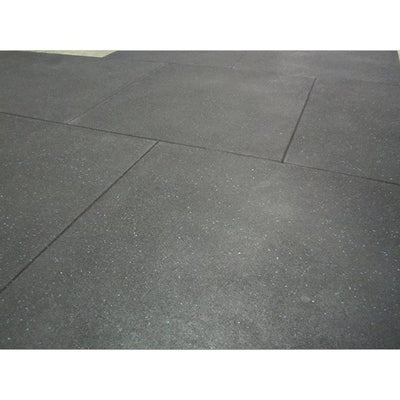 10 x Commercial Rubber Gym Flooring Black with Blue fleck (Package)