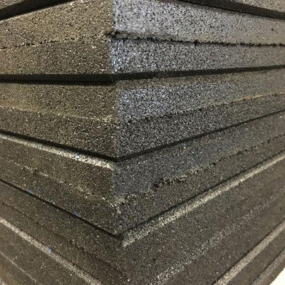 100 x Commercial Rubber Gym Flooring Black with Blue fleck (Package)