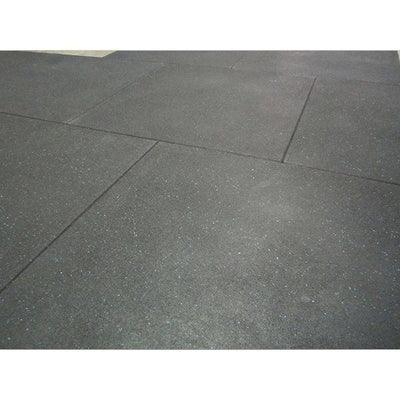 80 x Commercial Rubber Gym Flooring Black with Blue fleck (Package)