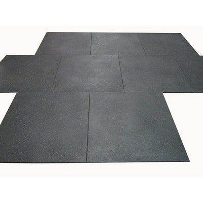 80 x Commercial Rubber Gym Flooring Black with Blue fleck (Package)