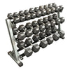 5kg - 40kg (12 PAIR) Rubber Hex Dumbbell Set with 3 tier rack (Package Price)