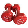 PAIR OF 2KG VINYL DUMBBELLS