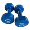 PAIR OF 5KG VINYL DUMBBELLS