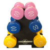 Vinyl Dumbbell Set 4kg  5kg & 6kg with Rack (Package Price)